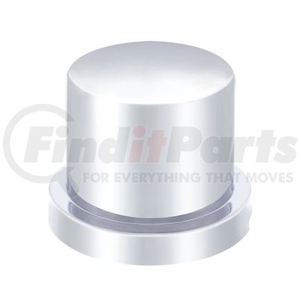 10753B by UNITED PACIFIC - Wheel Lug Nut Cover - 5/8" x 1", Chrome, Plastic, Flat Top, Push-On