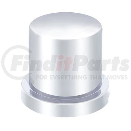 10759B by UNITED PACIFIC - Wheel Lug Nut Cover - 33mm x 1 5/8", Chrome, Plastic, Flat Top, Push-On