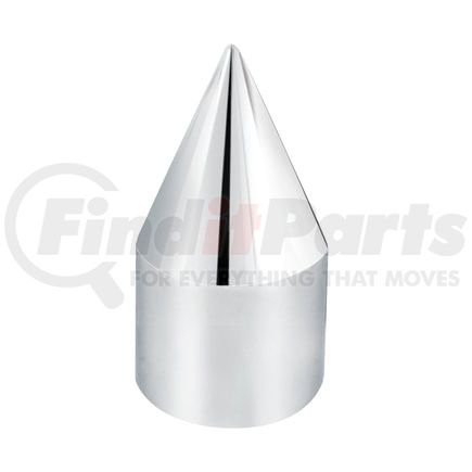 10768B by UNITED PACIFIC - Wheel Lug Nut Cover - 1 1/8" x 2 13/16", Chrome, Plastic, Spike, Push-On Style