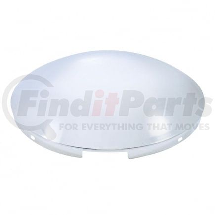 20106 by UNITED PACIFIC - Axle Hub Cap - Front, 4 Even Notched, Stainless Steel, Dome Style, 7/16" Lip