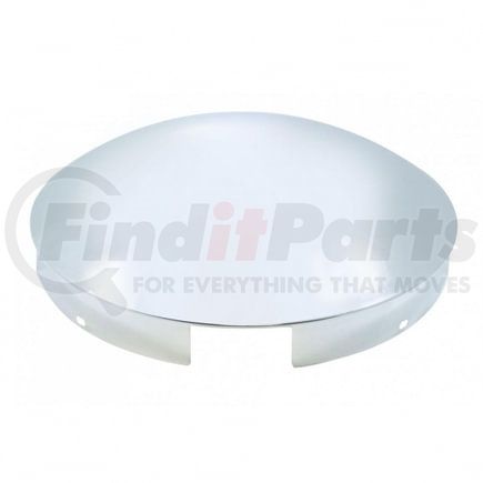 20118 by UNITED PACIFIC - Axle Hub Cap - Front, 4 Even Notched, Stainless Steel, Dome Style, 1" Lip