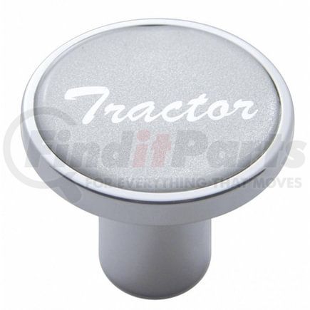 23227 by UNITED PACIFIC - Air Brake Valve Control Knob - "Tractor", Silver Glossy Sticker