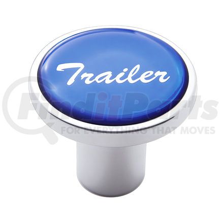 23230 by UNITED PACIFIC - Air Brake Valve Control Knob - "Trailer", Blue Glossy Sticker