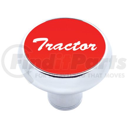 23422 by UNITED PACIFIC - Air Brake Valve Control Knob - "Tractor" Deluxe, Red Aluminum Sticker