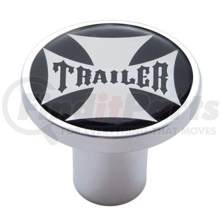 23660 by UNITED PACIFIC - Air Brake Valve Control Knob - "Trailer", Black Maltese Cross Sticker