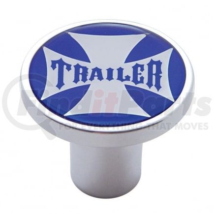 23661 by UNITED PACIFIC - Air Brake Valve Control Knob - "Trailer", Blue Maltese Cross Sticker