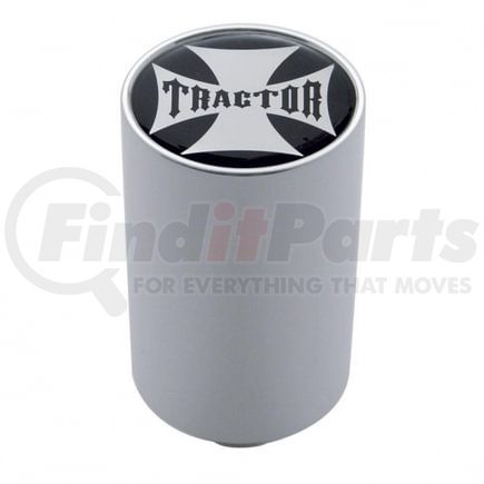 23712 by UNITED PACIFIC - Air Brake Valve Control Knob - "Tractor" 3", Black Maltese Cross Sticker