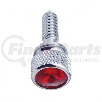 23806B by UNITED PACIFIC - Dash Panel Screw - Bulk, 1/4"-20, Knurled Head, with Red Crystal, for Peterbilt