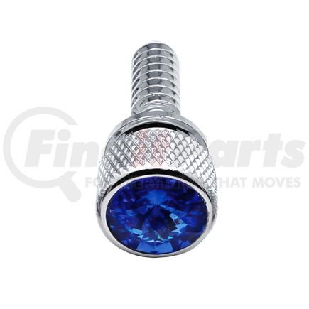 23802 by UNITED PACIFIC - Dash Panel Screw - 14-Pack, 1/4"-20, Knurled Head, with Blue Crystal, for Peterbilt