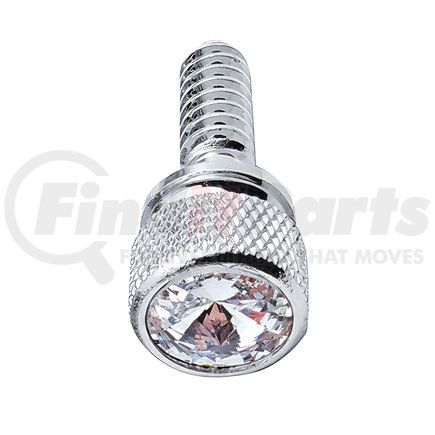 23807 by UNITED PACIFIC - Dash Panel Screw - 14-Pack, 1/4"-20, Knurled Head, with Clear Crystal, for Peterbilt