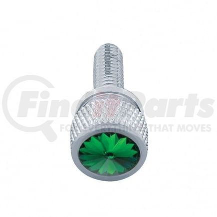 23810 by UNITED PACIFIC - Dash Panel Screw - 12-Pack, 3/4", Short M6-1.0, with Green Crystal, for Kenworth