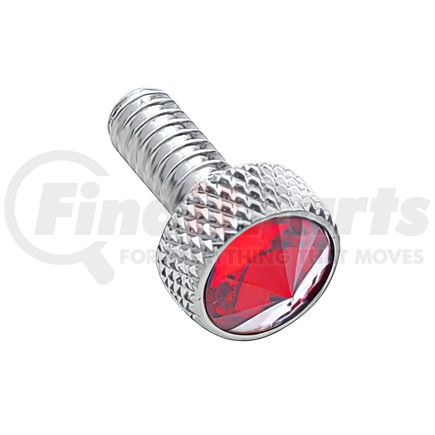 23836 by UNITED PACIFIC - Dash Panel Screw - 2-Pack, Small, with Red Crystal, for Peterbilt