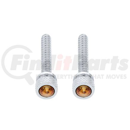 24051 by UNITED PACIFIC - Dash Panel Screw - Dash Screw, Chrome, Long, with Copper Diamond, for Freightliner