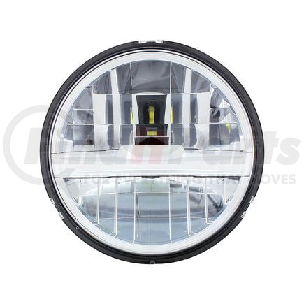 31201 by UNITED PACIFIC - Headlight - 8 High Power, LED, RH/LH, 5-3/4", Round, Silver Housing, High/Low Beam