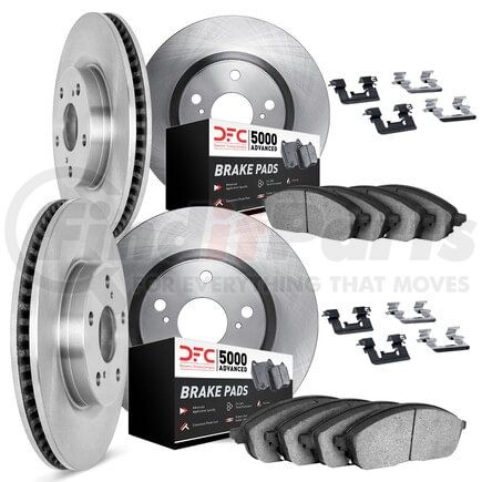 6514-11005 by DYNAMIC FRICTION COMPANY - Brake Rotor with 5000 Brake Pads and Hardware Kit