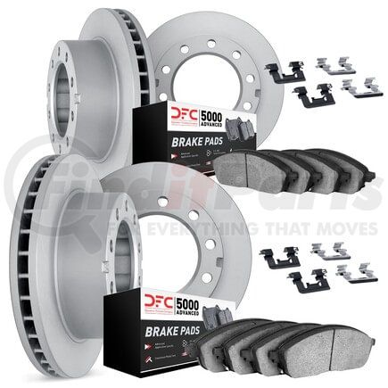 6514-41037 by DYNAMIC FRICTION COMPANY - Rotors with 5000 Advanced Brake Pads includes Hardware