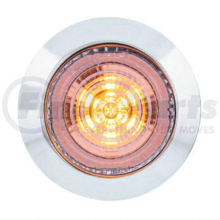 36037 by UNITED PACIFIC - Clearance/Marker Light - 1.25 in., Round, 6 Amber LEDs, Clear Lens, Dual Function