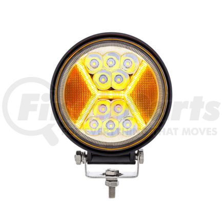 36454 by UNITED PACIFIC - Work Light - 4.5", 24 High Power LED, with "X" Amber Light Guide