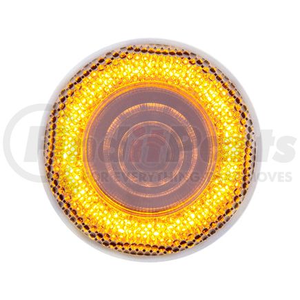 36562 by UNITED PACIFIC - Clearance/Marker Light, Amber LED/Clear Lens, Mirage Design, 2.5", 12 LED