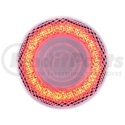 36563 by UNITED PACIFIC - Clearance/Marker Light - Red LED/Clear Lens, Mirage Design, 2.5", 12 LED