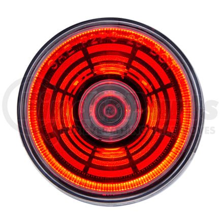 36582 by UNITED PACIFIC - Clearance/Marker Light - 4 LED, 2-1/2" Round, Abyss Lens Design, with Plastic Housing, Red LED/Clear Lens