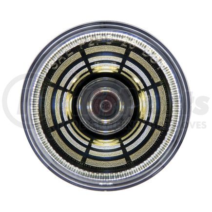 36583 by UNITED PACIFIC - Clearance/Marker Light - 4 LED 2-1/2" Round, Abyss Lens Design, with Plastic Housing, White LED/Clear Lens