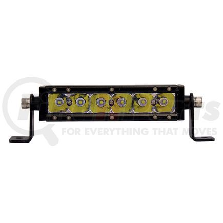 36611 by UNITED PACIFIC - Light Bar - High Power, LED, Spot Light, Clear Lens, Black Aluminum Housing, Single Row, 6 CREE LED Light Bar, 2100 Lumens, with Mounting Bracket