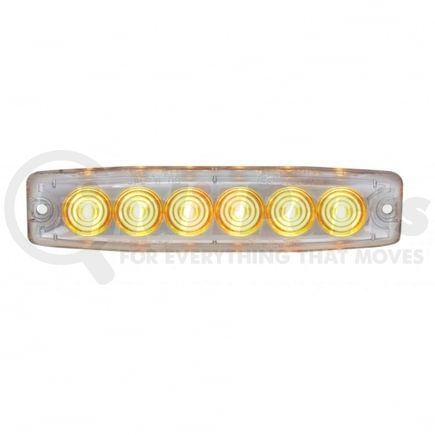 36683B by UNITED PACIFIC - Multi-Purpose Warning Light - 6 High Power LED Super Thin Warning Light, Amber LED/Clear Lens