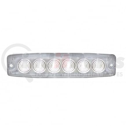 36684B by UNITED PACIFIC - Multi-Purpose Warning Light - 6 High Power LED Super Thin Warning Light, White LED/Clear Lens