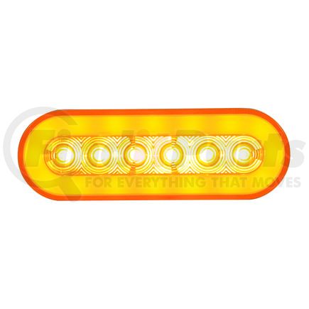 37129 by UNITED PACIFIC - Brake/Tail/Turn Signal Light - LED 6" Oval Stop/Turn/Tail "Glo" Light Amber