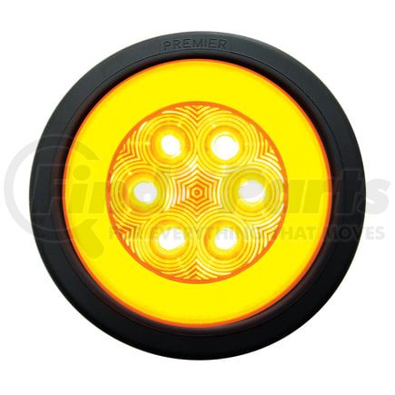 37133BAK by UNITED PACIFIC - Turn Signal Light - 21 LED 4" "Glo", Amber LED/Amber Lens