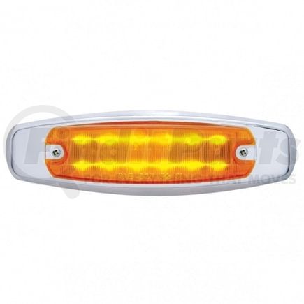 38134 by UNITED PACIFIC - Clearance/Marker Light - with Bezel, 12 LED, Rectangular, Amber LED/Amber Lens