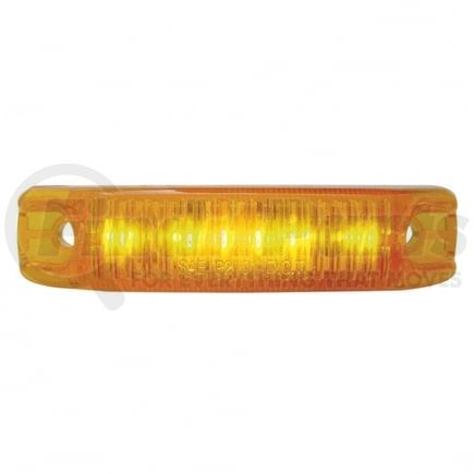 38165 by UNITED PACIFIC - Clearance/Marker Light - 6 LED Streamline , Amber LED/Amber Lens, Rectangle Design