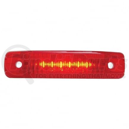 38166 by UNITED PACIFIC - Clearance/Marker Light - 6 LED, Streamline, Red LED/Red Lens, Rectangle Design