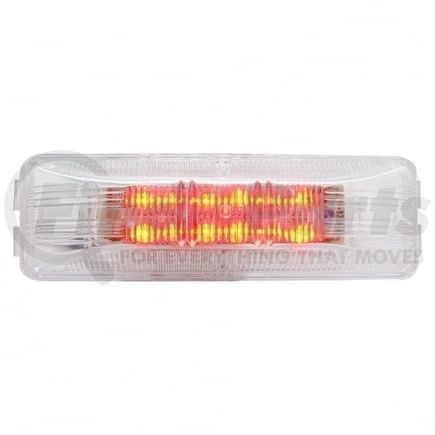 38213 by UNITED PACIFIC - Clearance/Marker Light - Red LED/Clear Lens, Rectangle Design, 12 LED