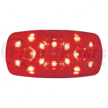 38226 by UNITED PACIFIC - Clearance/Marker Light - Red LED/Red Lens, Rectangle Design, 16 LED, 2 Wires