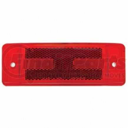 38254 by UNITED PACIFIC - Clearance/Marker Light - Red LED/Red Lens, Rectangle Design, with Reflex Lens, 16 LED