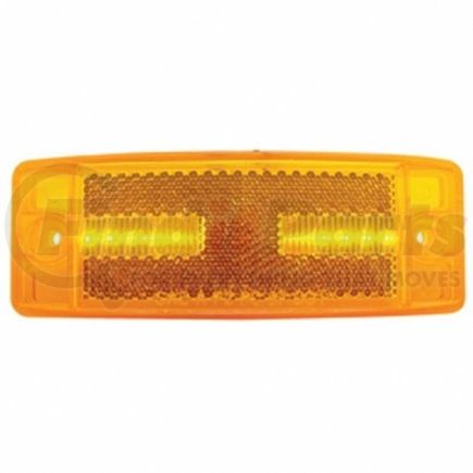 38258 by UNITED PACIFIC - Clearance/Marker Light, Amber LED/Amber Lens, Rectangle Design, with Reflex Lens, 8 LED