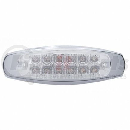 38308 by UNITED PACIFIC - Clearance/Marker Light - Red LED/Clear Lens, Rectangle Design, with Reflector, 12 LED