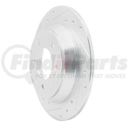 631-03059L by DYNAMIC FRICTION COMPANY - Brake Rotor - Drilled and Slotted - Silver
