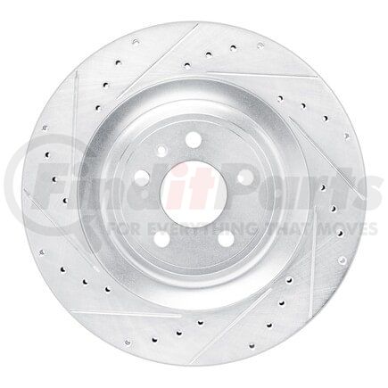 631-02102L by DYNAMIC FRICTION COMPANY - Brake Rotor - Drilled and Slotted - Silver