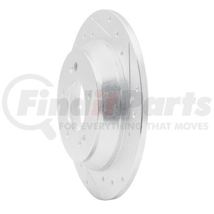 631-03059R by DYNAMIC FRICTION COMPANY - Brake Rotor - Drilled and Slotted - Silver