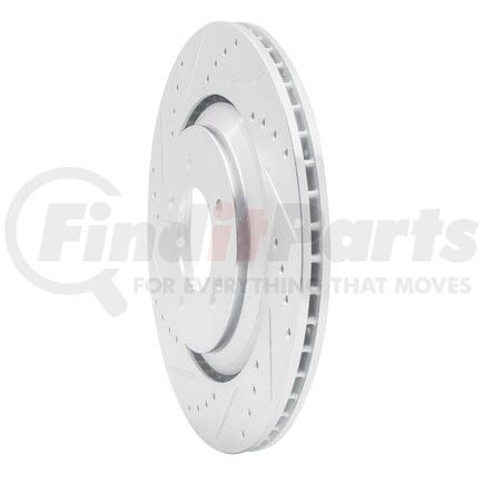 631-03062L by DYNAMIC FRICTION COMPANY - Brake Rotor - Drilled and Slotted - Silver