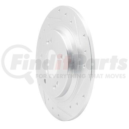 631-03063R by DYNAMIC FRICTION COMPANY - Brake Rotor - Drilled and Slotted - Silver