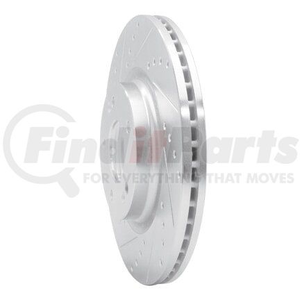 631-03066L by DYNAMIC FRICTION COMPANY - Brake Rotor - Drilled and Slotted - Silver