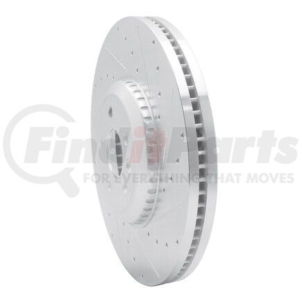 631-11033R by DYNAMIC FRICTION COMPANY - Brake Rotor - Drilled and Slotted - Silver