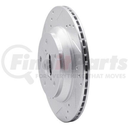 631-13046L by DYNAMIC FRICTION COMPANY - Brake Rotor - Drilled and Slotted - Silver