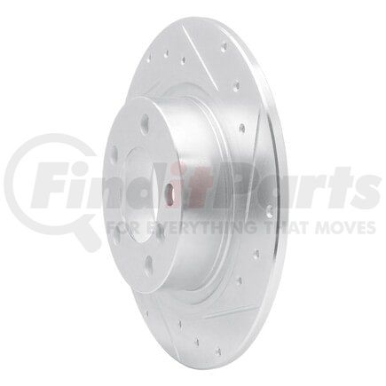 631-32020R by DYNAMIC FRICTION COMPANY - Brake Rotor - Drilled and Slotted - Silver