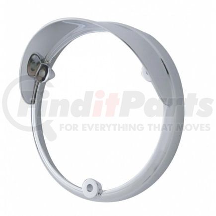 32124 by UNITED PACIFIC - Light Bezel - Round, Double Face, Mounted Upside Down, with Visor, for 38113 Series