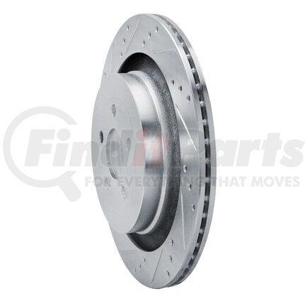 631-55010L by DYNAMIC FRICTION COMPANY - Brake Rotor - Drilled and Slotted - Silver